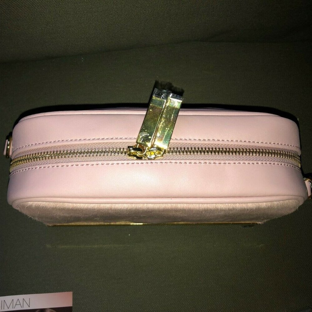JOY & IMAN Leather & Calf Hair Crossbody Bag BLUSH - Picture 3 of 8